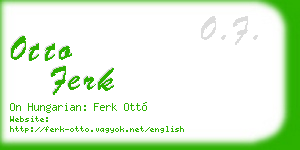 otto ferk business card
