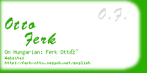 otto ferk business card